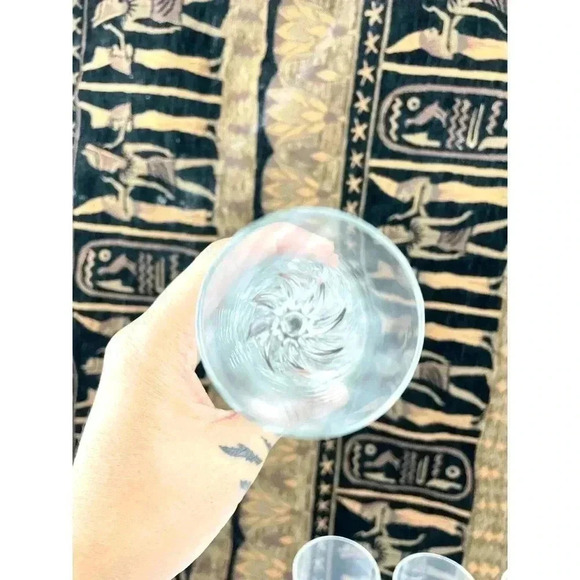 VTG Set of 4 Clear Glass Champagne Flute Wine 7" Unmarked Stemware - Picture 7 of 13